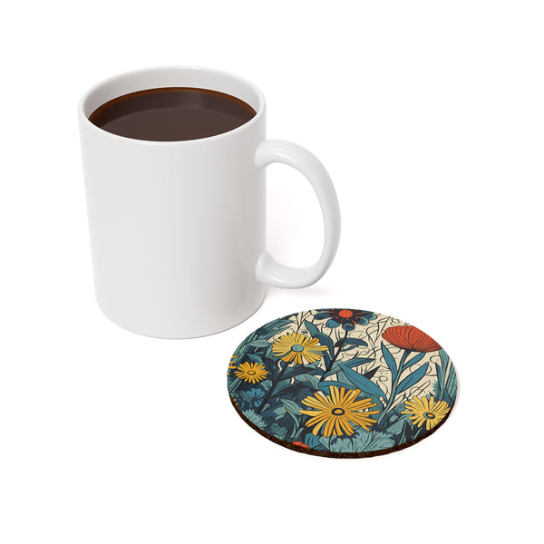 Flower Cork Back Coaster