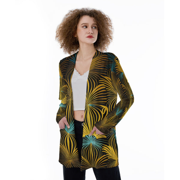 All-Over Print Women's Patch Pocket Cardigan