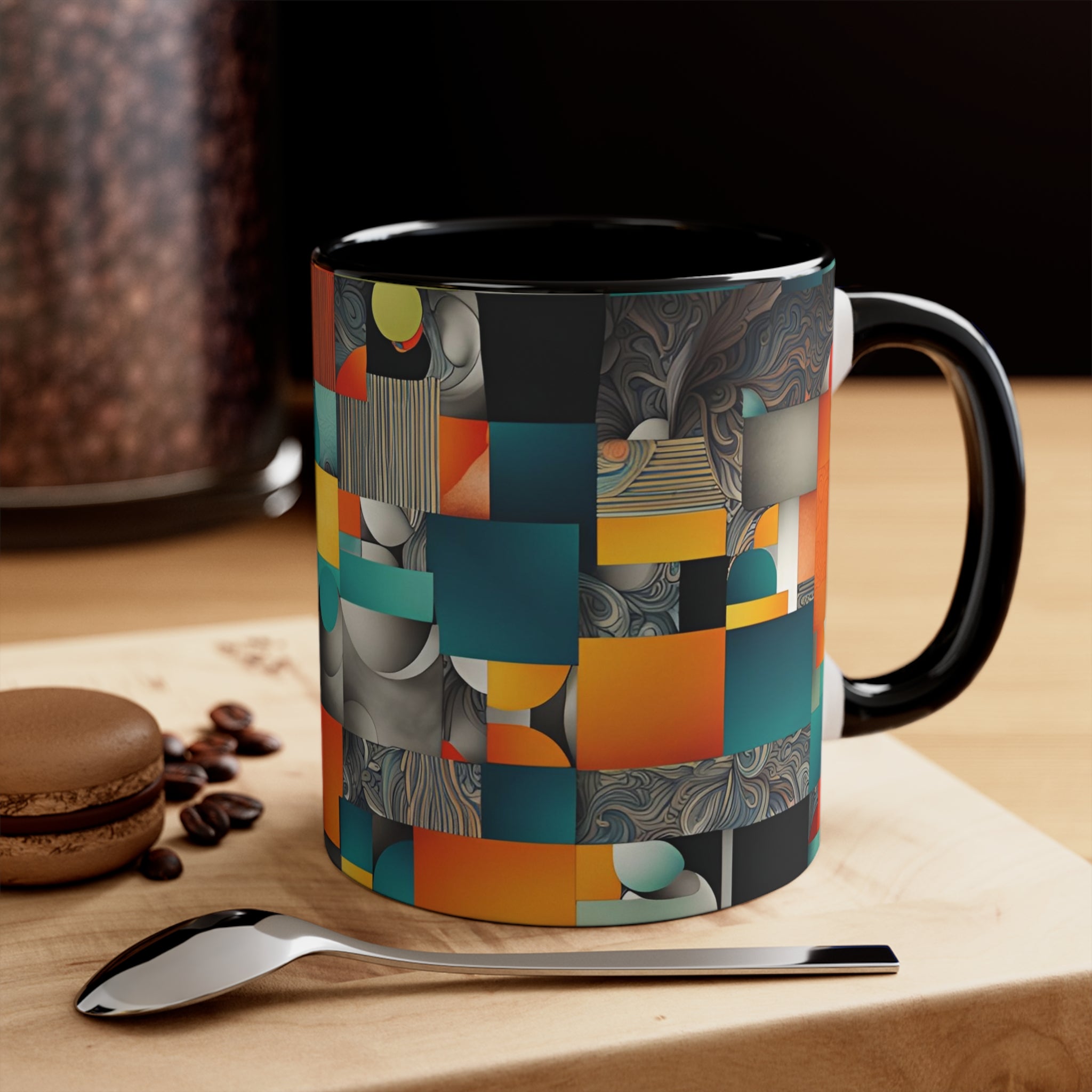 Ceramic Coffee Mug Original Abstract Art, Unique Artwork Coffee or Tea Mug  - Java Drip