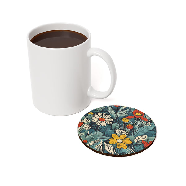 Flower Cork Back Coaster