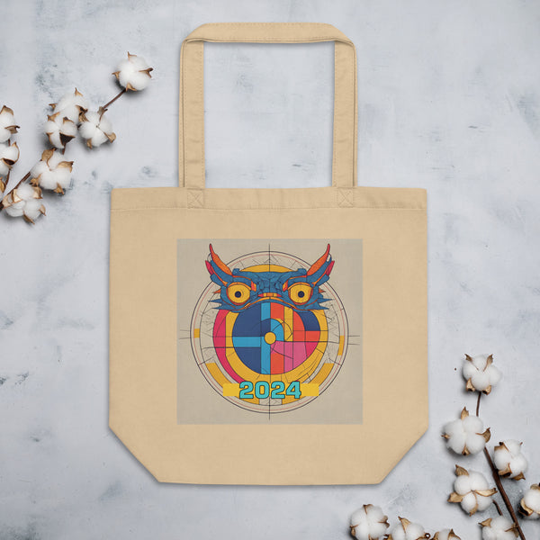 Lunar New Year 2024 Year of the Dragon - Eco Organic Cotton Tote Bag - Gift