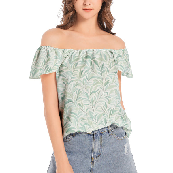 Tropical Vibe Women's Off The Shoulder T-shirt